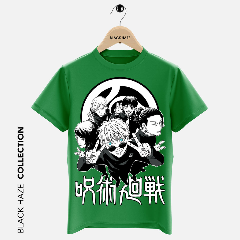 JUJUTSU KAISEN BW T-Shirt By BLACK HAZE image 3