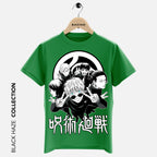 JUJUTSU KAISEN BW T-Shirt By BLACK HAZE image 3