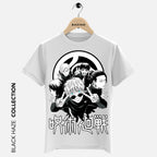JUJUTSU KAISEN BW T-Shirt By BLACK HAZE image 0