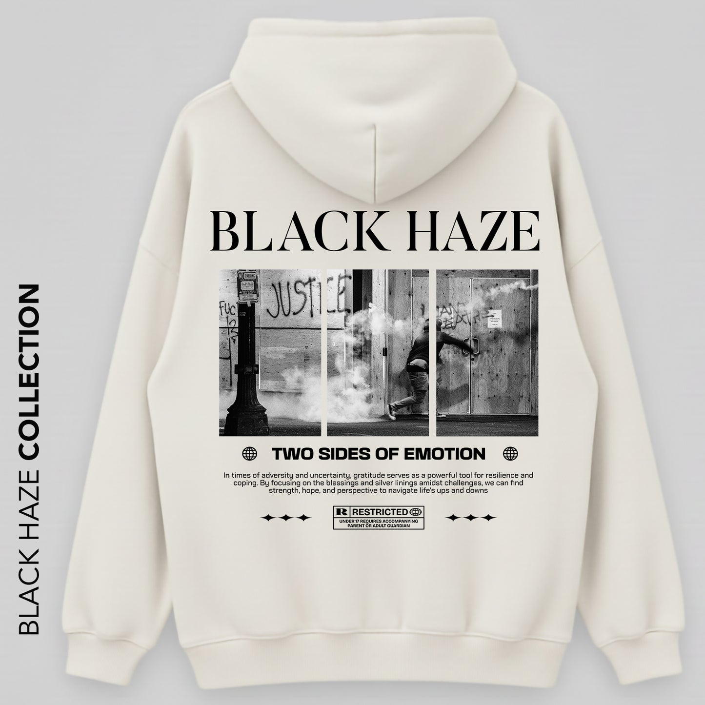 False Act Oversize Capuche 100% Coton By BLACK HAZE image 0