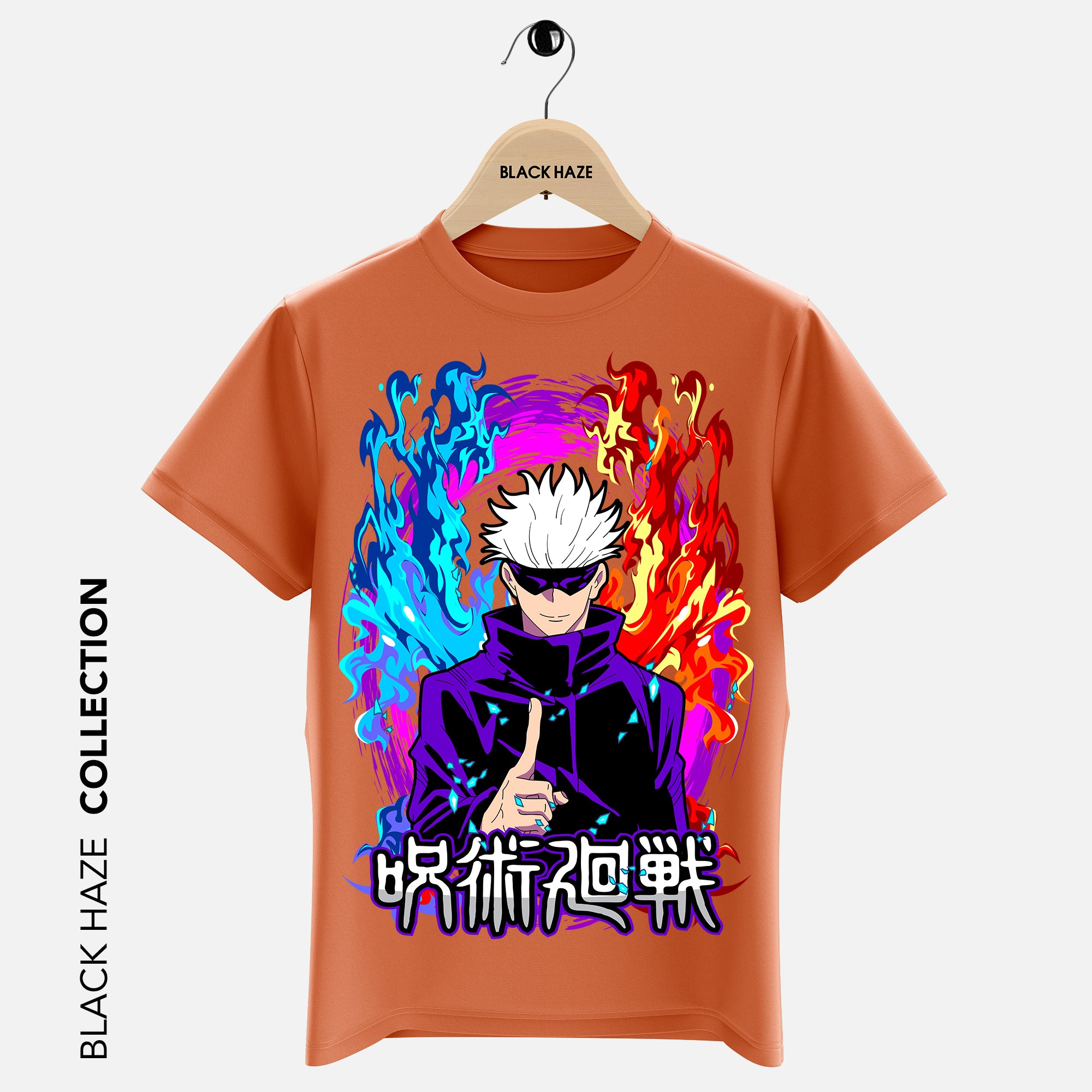 JUJUTSU KAISEN  SATORU GOJO Velvet T-Shirt By BLACK HAZE image 4