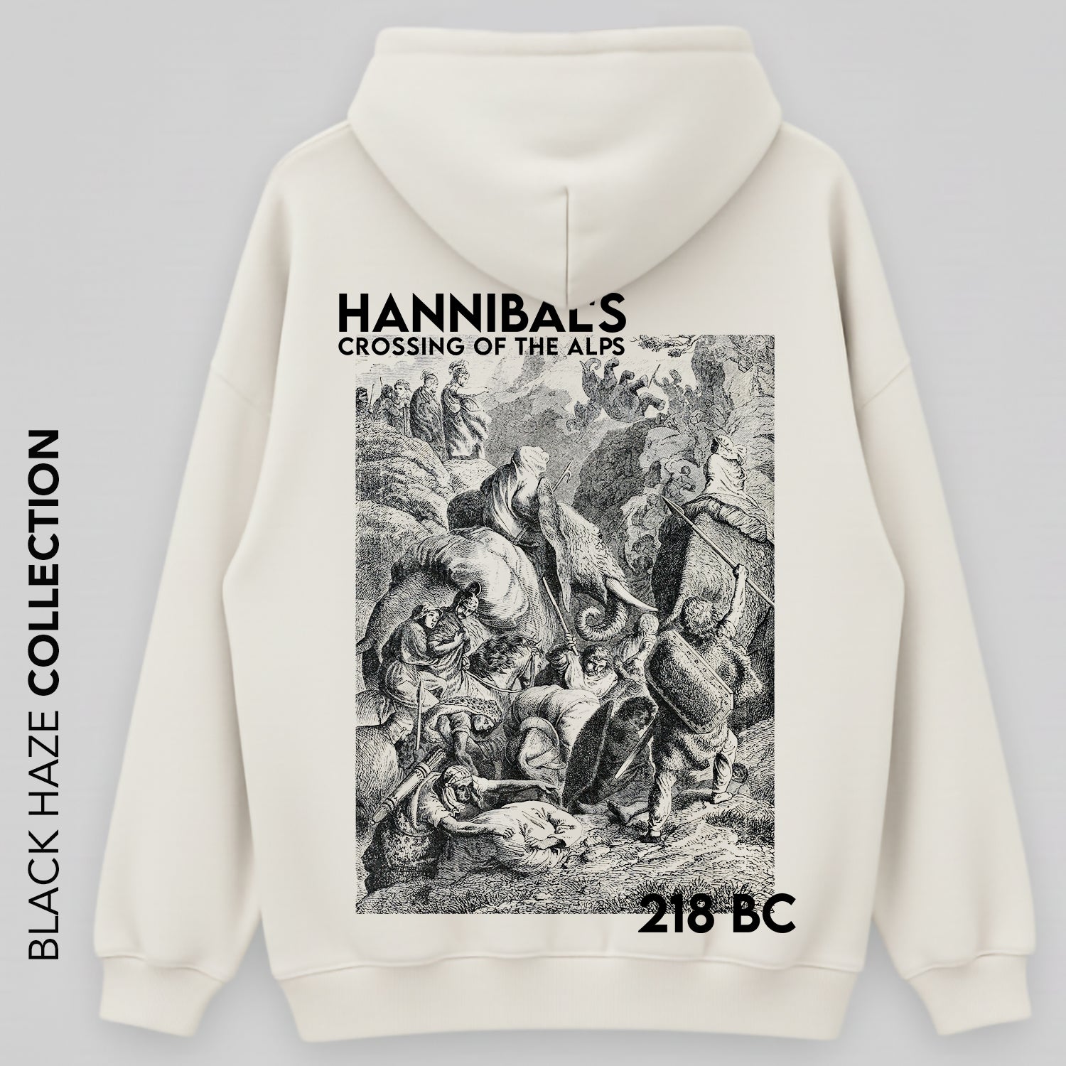 Crossing the Alps Oversize Capuche 100% Coton By BLACK HAZE image 0