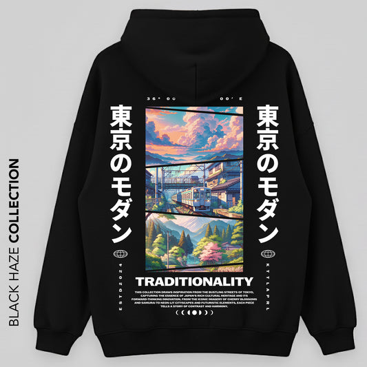 Japan View Oversize Capuche 100% Coton By BLACK HAZE image 0