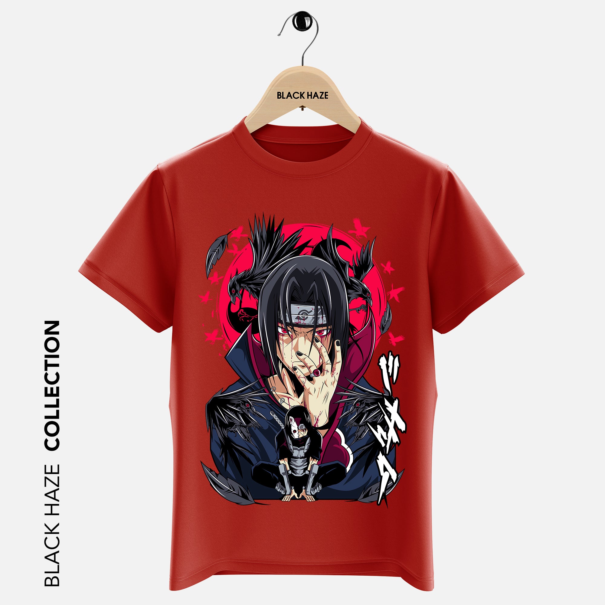 ITACHI Red Eyes T-Shirt By BLACK HAZE image 2