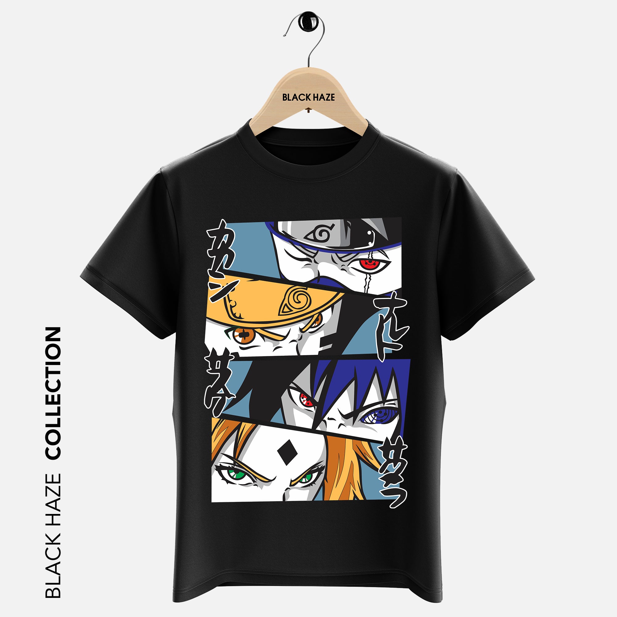 Naruto 4 Faces T-Shirt By BLACK HAZE image 3