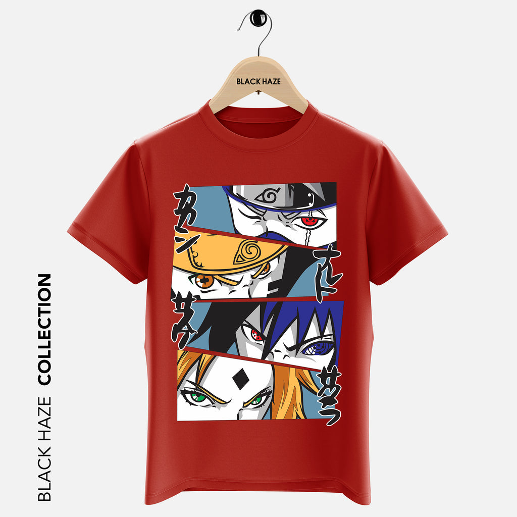 Naruto 4 Faces T-Shirt By BLACK HAZE image 1