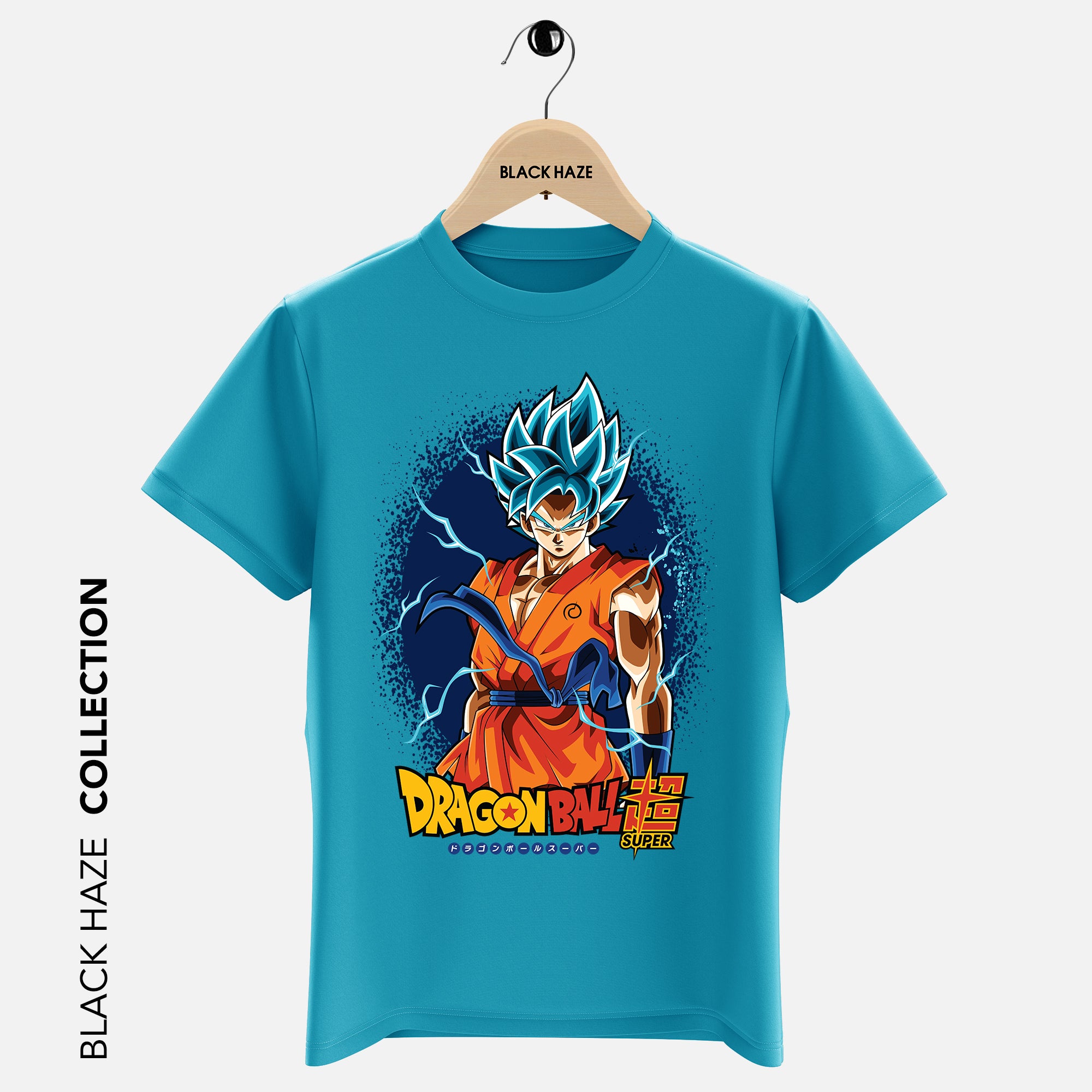 GOKU BLUE CIRCLE T-Shirt By BLACK HAZE image 2