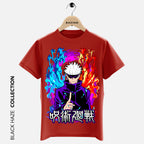 JUJUTSU KAISEN  SATORU GOJO Velvet T-Shirt By BLACK HAZE image 3