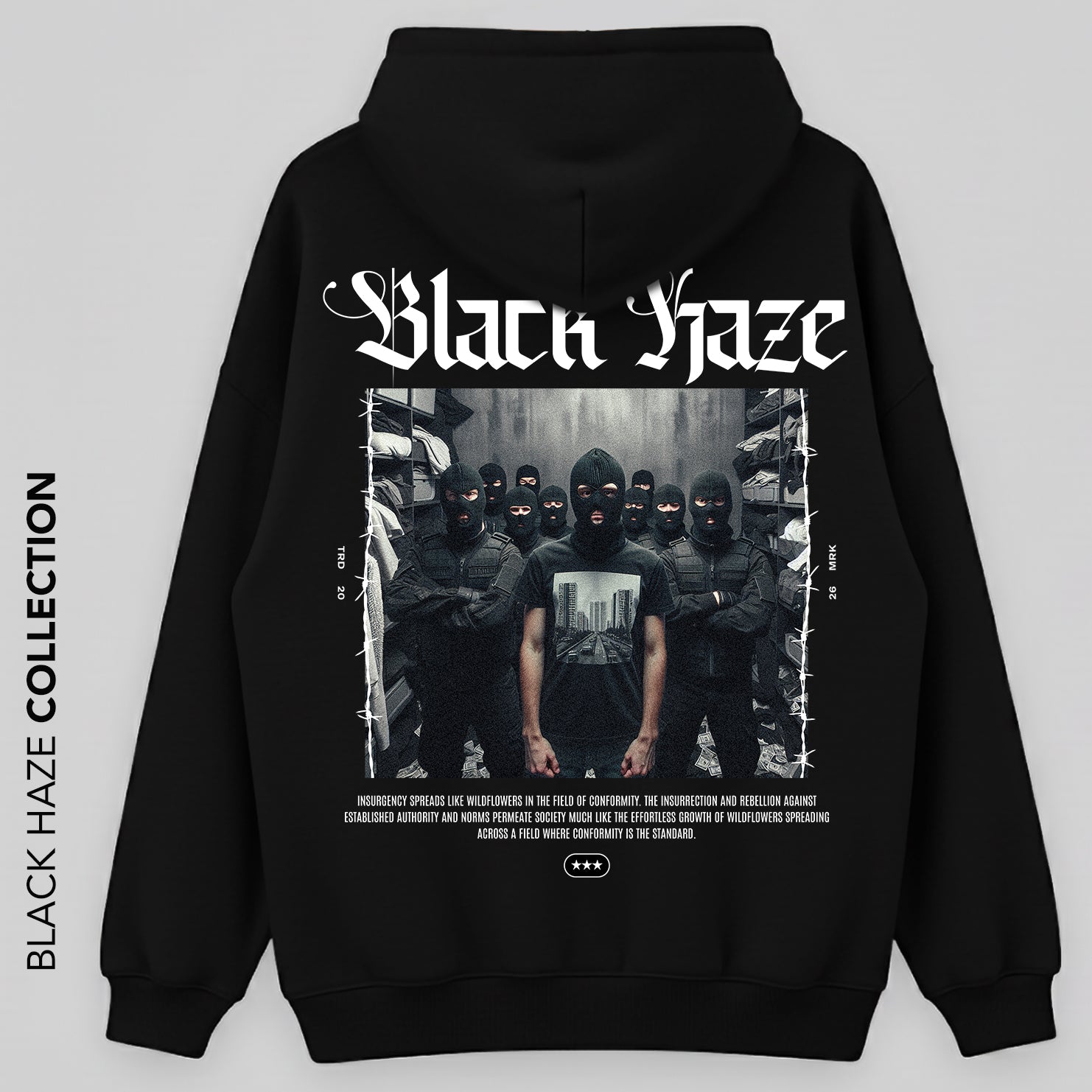 Insurgent Oversize Capuche 100% Coton By BLACK HAZE image 0