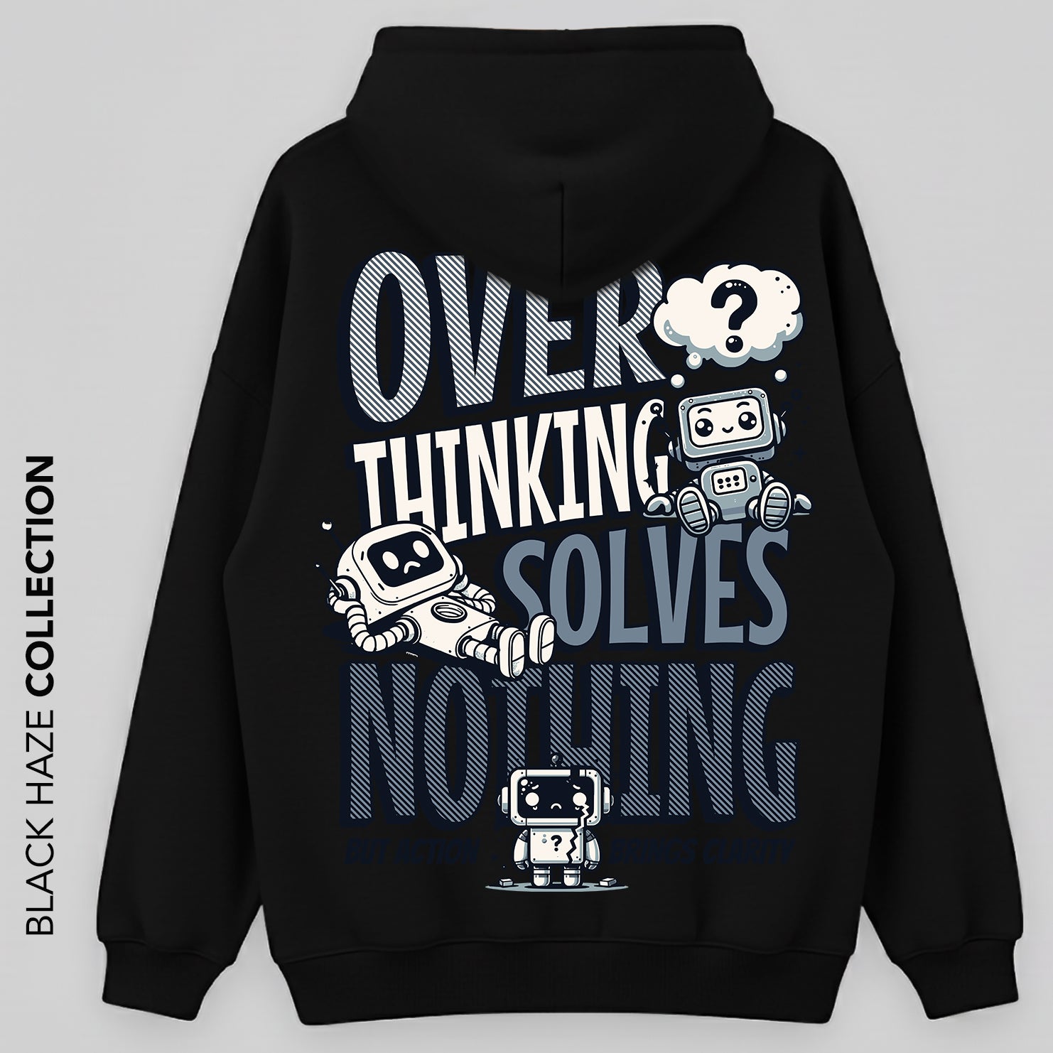 Overthinking Oversize Capuche 100% Coton By BLACK HAZE image 0