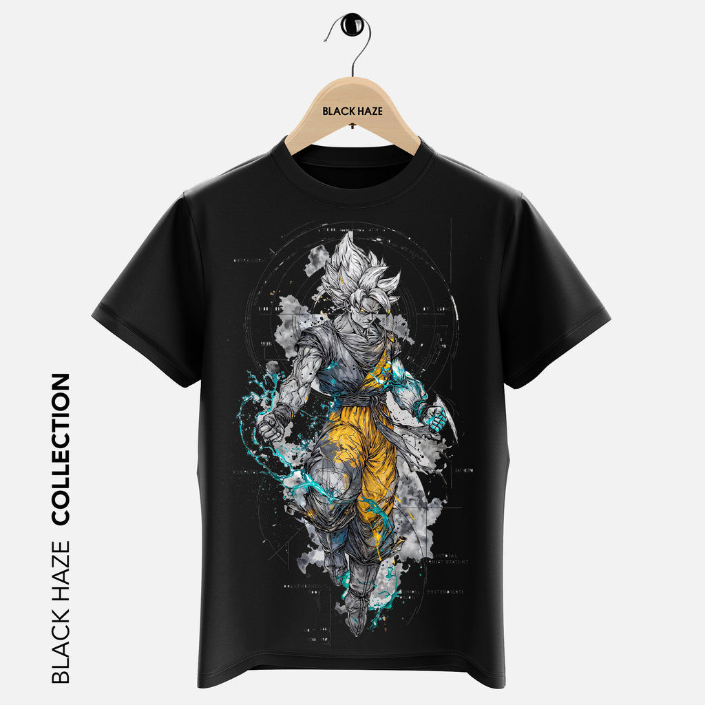 Goku FLy T-Shirt By BLACK HAZE image 1