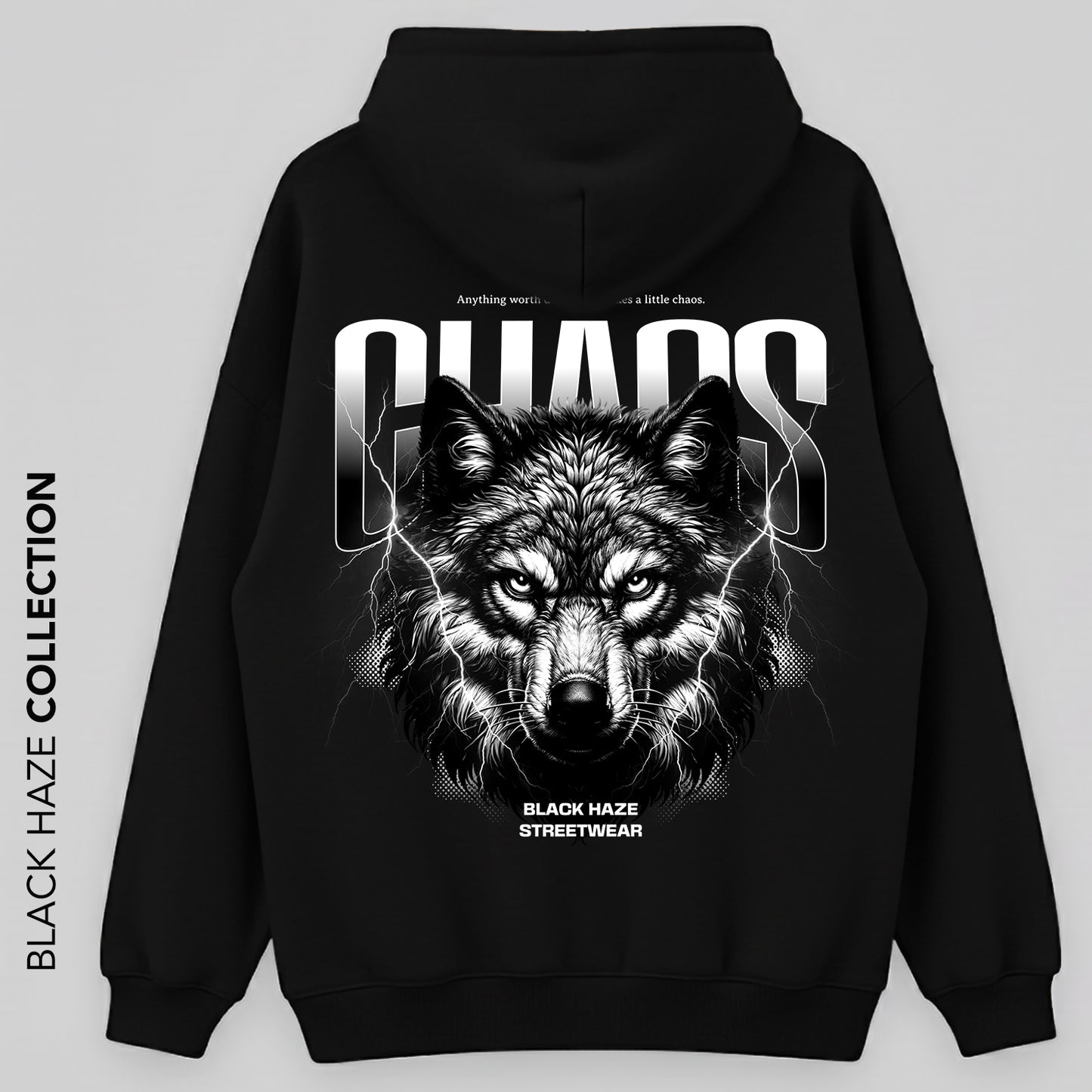 Chaos H Oversize Capuche 100% Coton By BLACK HAZE image 0