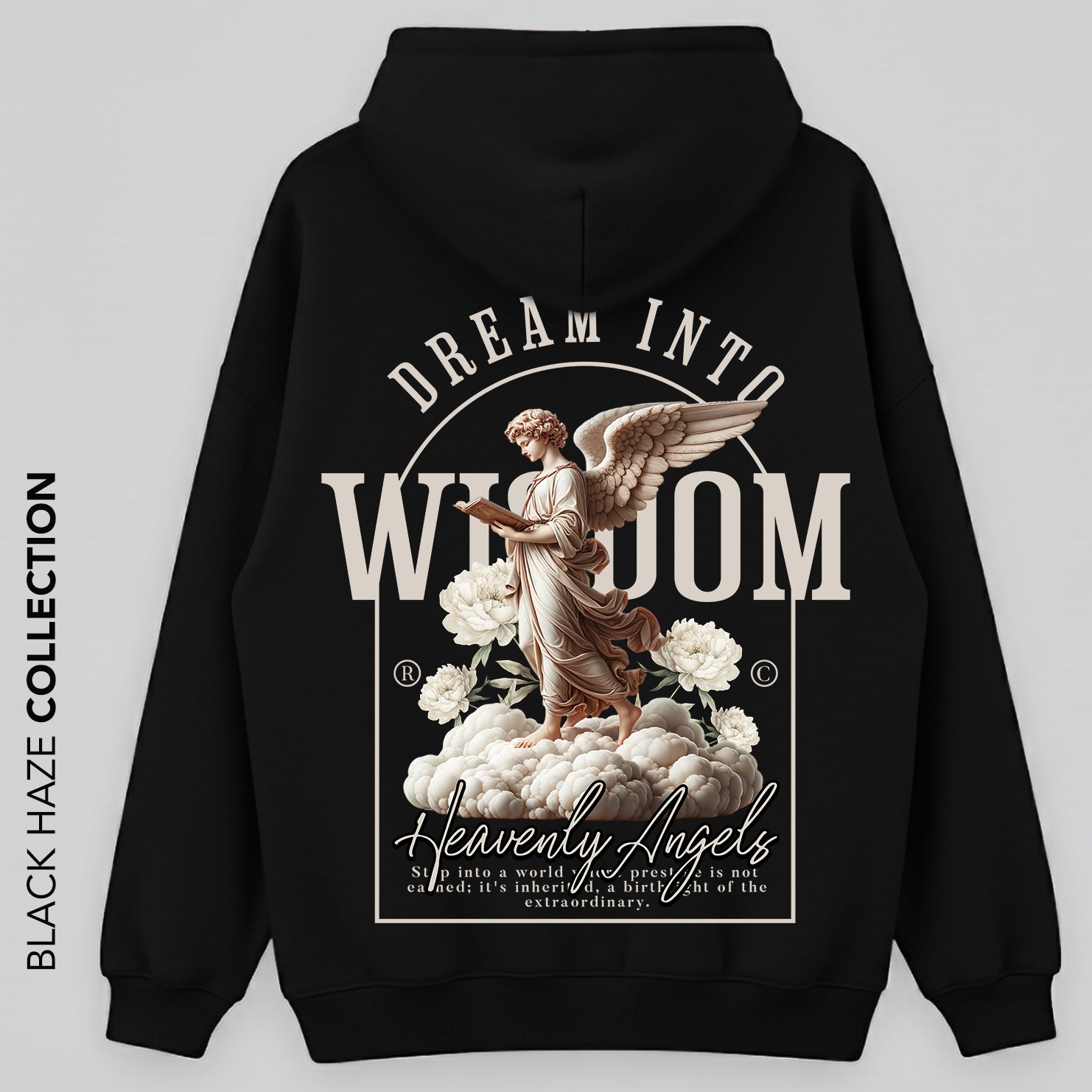 Dream Into Wisdom Oversize Capuche 100% Coton By BLACK HAZE image 0