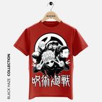 JUJUTSU KAISEN BW T-Shirt By BLACK HAZE image 4