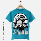 JUJUTSU KAISEN BW T-Shirt By BLACK HAZE image 2