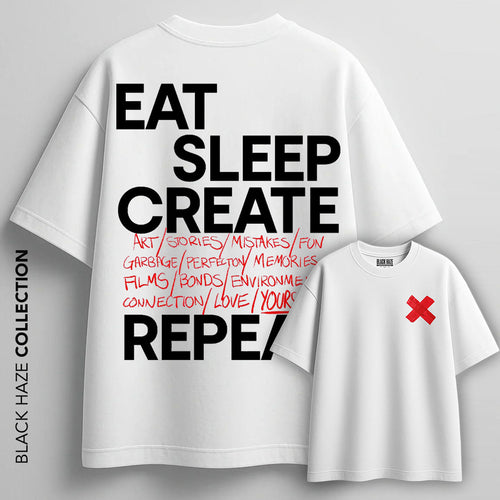 Eat Sleep REPEAT T-Shirt by BLACK HAZE image 0