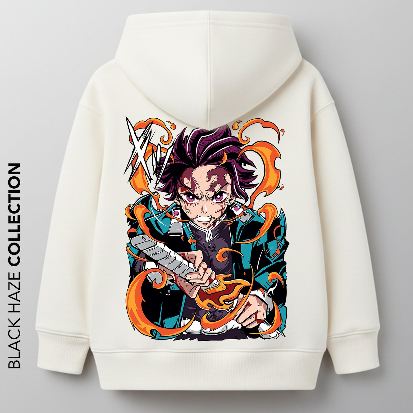 DEMON SLAYER  - TANJIRO Orange Oversize 100% Coton By BLACK HAZE image 0
