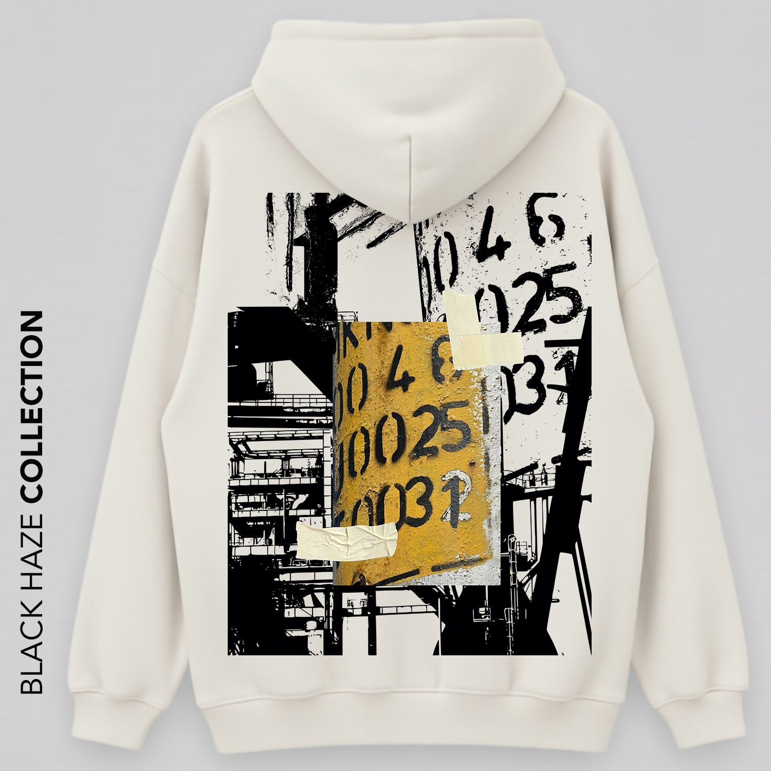 Industrial Decay Oversize Capuche 100% Coton By BLACK HAZE image 0