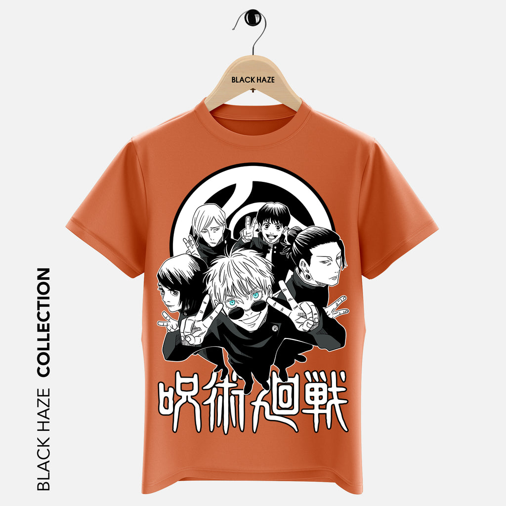 JUJUTSU KAISEN BW T-Shirt By BLACK HAZE image 5