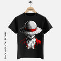 Luffy Abstract Red T-Shirt By BLACK HAZE image 0