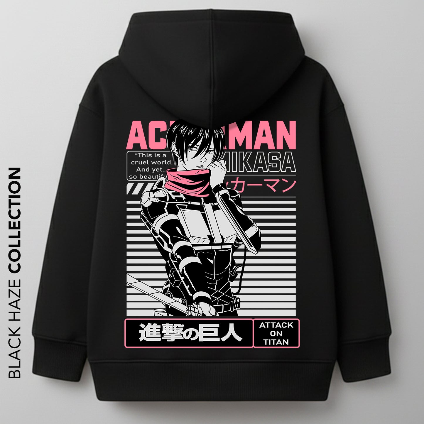 ATTACK ON TITAN MIKASA Oversize 100% Coton By BLACK HAZE image 1