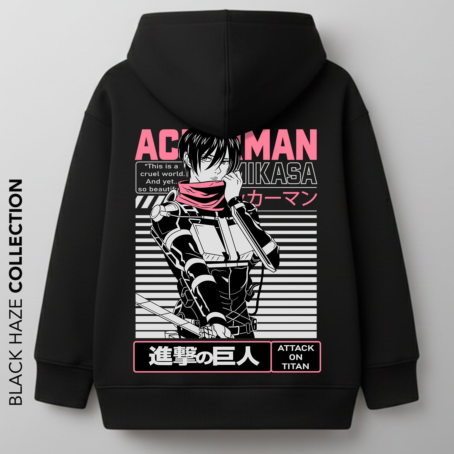 ATTACK ON TITAN MIKASA Oversize 100% Coton By BLACK HAZE image 1