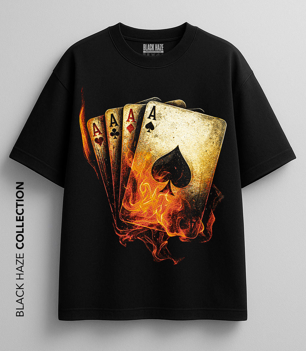 4 Aces T-Shirt by BLACK HAZE